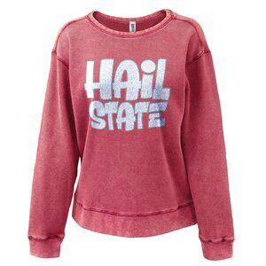 Hail State MSU Mississippi State Women's Mini Waffle Crew RED